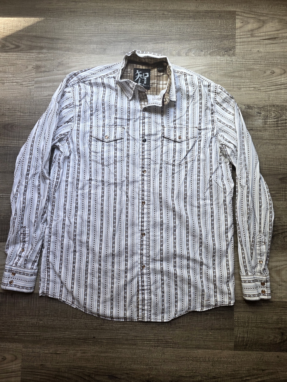 Age Of Wisdom Men's Western Long-Sleeve Button-Up Shirt